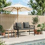 vidaXL Buitenbanken 2 -Seater 116 x 56 x 75 cm poly rattan
