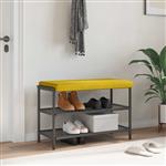 vidaXL Bankkussen fluweel Geel Diepte 35 cm