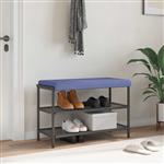 vidaXL Bankkussen Stof Jeans Blauw Diepte 35 cm