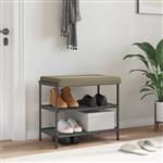 vidaXL Bankkussen Textured Velvet Kaki Diepte 35 cm
