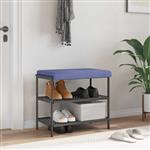 vidaXL Bankkussen Stof Jeans Blauw Diepte 35 cm