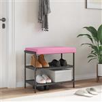 vidaXL Bankkussen Stof Roze Diepte 35 cm