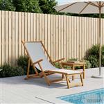 vidaXL Opvouwbare zonnebed 3 Positie Massief Eucalyptus Hout