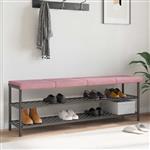 vidaXL Bankkussen 4 st fluweel Roze Diepte 35 cm