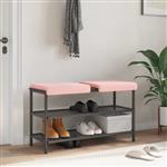 vidaXL Bankkussen 2 st Sherpa Stof Roze Diepte 35 cm