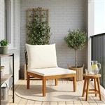 vidaXL Tuin Midden Sofa met Kussens Massief acaciahout & touw Naturel