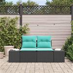 vidaXL Tuinbank met kussen met opslag 184 x 62 x 69 cm poly rattan