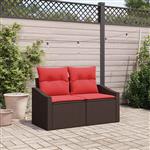 vidaXL Tuinbank Bruin 123 x 62 x 69cm poly rattan