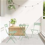 vidaXL Vouw Bistro Set 3 st Sea foam Staal