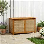vidaXL Tuinopslagdoos 185 L Massief Acaciahout 90 x 50 x 56 cm Beige