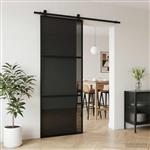 vidaXL Schuifdeur 76 x 205 cm Gelaagd Glas en Aluminium