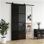 vidaXL Schuifdeur 90 x 205 cm Gehard glas en aluminium