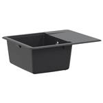 vidaXL Enkele keukenspoelbak Graniet 56 x 46 x 19 cm Grafiet