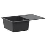 vidaXL Enkele keukenspoelbak Graniet 67 x 46 x 19 cm Grafiet