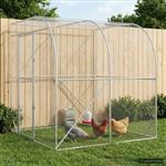 vidaXL Kippenhok zilver 200 x 200 x 215 cm Gegalvaniseerd staal