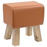 vidaXL Bank 40 x 30 x 45 cm Echt Leer Bruin