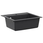 vidaXL Enkele spoelbak Graniet 60 x 51 x 30.5 cm Grafiet