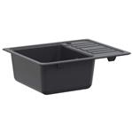 vidaXL Keukenspoelbak met afdruipplaat Graniet 57,5 x 46 x 28 cm
