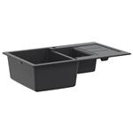 vidaXL Keukenspoelbak met dubbele bak Graniet 80 x 50 x 30.5 cm