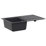 vidaXL Spoelbak met afdruipplaat Graniet 76,5 cm x 46 cm x 28 cm