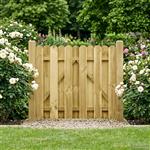 vidaXL Tuinpoort 100 x 100 cm Massief grenenhout Groen