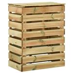 vidaXL Latten tuincomposter Groen 106 x 58 x 110 cm Massief grenenhout