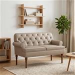 vidaXL Loungebank met knopencomfort Cappuccino 120 x 65 x 77 cm