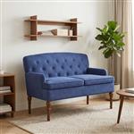 vidaXL Loungebank met knopencomfort Politieblauw 111 x 65 x 79 cm