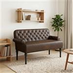 vidaXL Loungebank met knopencomfort Bruin 120 x 65 x 78 cm