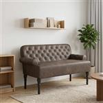 vidaXL Loungebank met knopencomfort Donkergrijs 120 x 65 x 78 cm