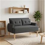 vidaXL Loungebank met knopencomfort Donkergrijs 117 x 67 x 77 cm