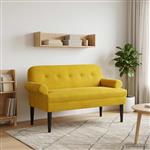 vidaXL Loungebank met knopencomfort Geel 120 x 66 x 78 cm fluweel