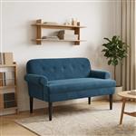 vidaXL Loungebank met knopencomfort Blauw 120 x 66 x 78 cm fluweel