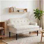 vidaXL Loungebank met knopencomfort Crèmekleurig 120 x 66 x 78 cm
