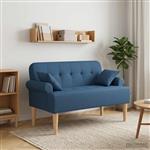 vidaXL Loungebank met knopencomfort Blauw 120 x 65 x 79 cm Stof