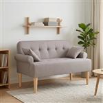 vidaXL Loungebank met knopencomfort Taupe 120 x 65 x 79 cm Stof