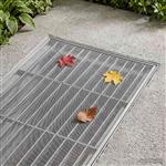 vidaXL Lichtschachtdeksel met clips 2 st 70 x 190 cm RVS 201 zilver