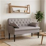 vidaXL Loungebank met knopencomfort Taupe 111 x 68 x 80 cm Stof