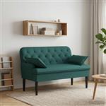 vidaXL Loungebank met knopencomfort Donkergroen 111 x 68 x 80 cm Stof