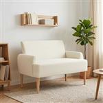 vidaXL Loungebank met knopencomfort Crèmekleurig 116 x 67 x 81 cm