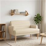 vidaXL Loungebank met knopencomfort Crèmekleurig 116 x 67 x 80 cm Stof