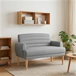 vidaXL Loungebank met knopencomfort Lichtgrijs 116 x 67 x 80 cm Stof
