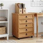 vidaXL Rolkast met lades CORONA Massief grenenhout en engineered wood
