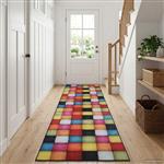 vidaXL Vloerkleedloper LESAKA kleurrijk 50 x 350 cm Diamantvelours