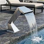 vidaXL Zwembadwaterval met RGB-LEDs Roestvrij staal 63,5 x 29 x 51 cm