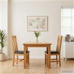 vidaXL Eetkamerstoel 2 st Massief Eikenhout Zwart 45 x 54 x 100 cm