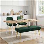 vidaXL Dubbel Laagige Bank Donkergroen 120 x 45 x 46 cm fluweel