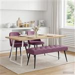 vidaXL Bank met knoopverstelling Paars 110 x 40 x 46 cm Fluweel