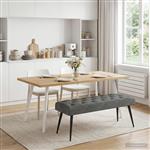 vidaXL Bank met knoopverstelling Donkergrijs 110 x 40 x 46 cm Fluweel