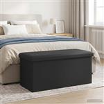 vidaXL Vouwbare Opbergbank Grijs 180 kg 80 L 77 x 38 x 38 cm PVC